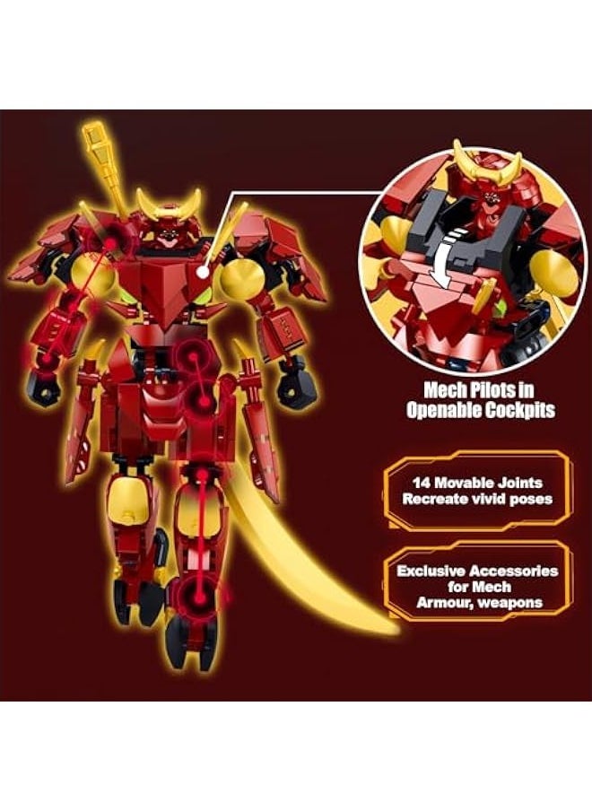 Generic - Samurai Mech Warrior Model Building Sets, Robot with Long Swords and Openable Cockpits Building Blocks Toy Set, 236 Pieces Creative Collectible Gift for Adults Man Teens Boys 6+ - Image 1