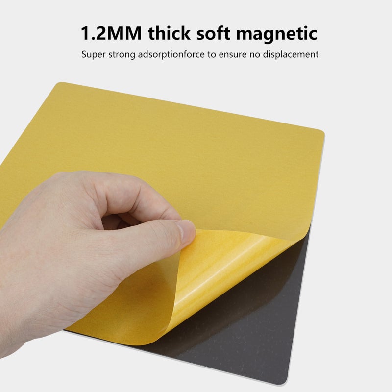KINGROON 3D PEI Sheet Print Bed + Magnetic Sticker Flexible Removable Spring Steel Build Surface with Adhesive Backing 235x235mm Compatible with Creality Ender 3 / Ender 3 Pro / Ender 3 V2 / Ender 3 - Image 5