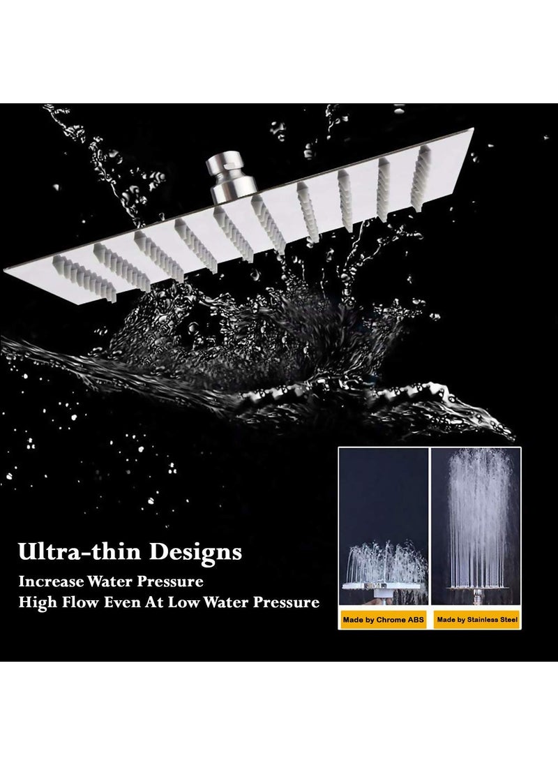 AMJ - AMJ® 8x8 (8Inch) Stainless Steel UltraSlim Square Rain Shower -PACK OF 2 - Image 1