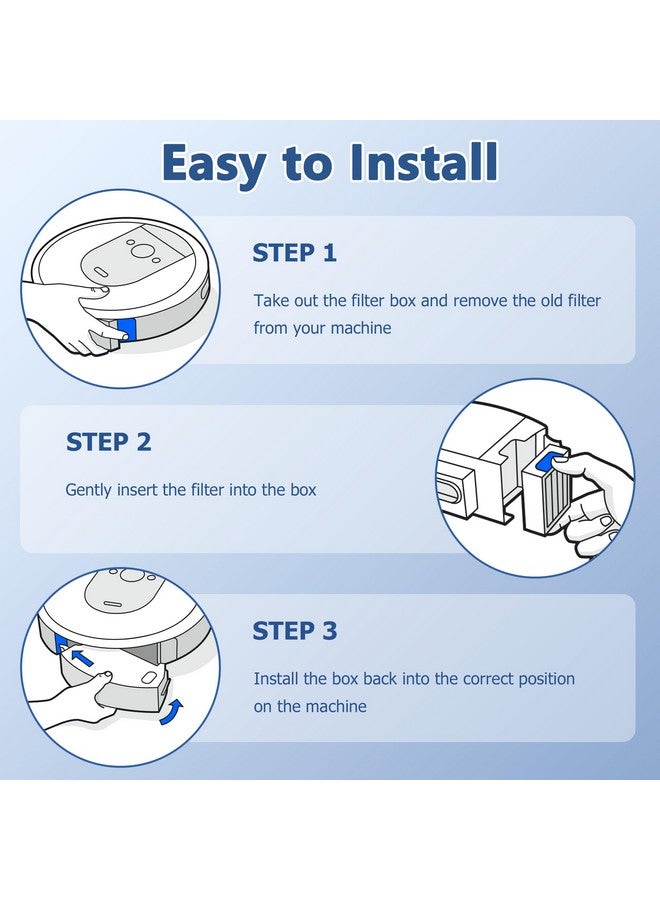 Funmit Filter Replacement for Roomba E I & J Series i7 i7+/plus i3 i3+ E5 E6 E7 i4 i6 i6+ i8 i8+ Vacuum Cleaners Parts, 12 Pack 4639161 High Efficiency Filters + 1 Cleaning Brush - Image 5