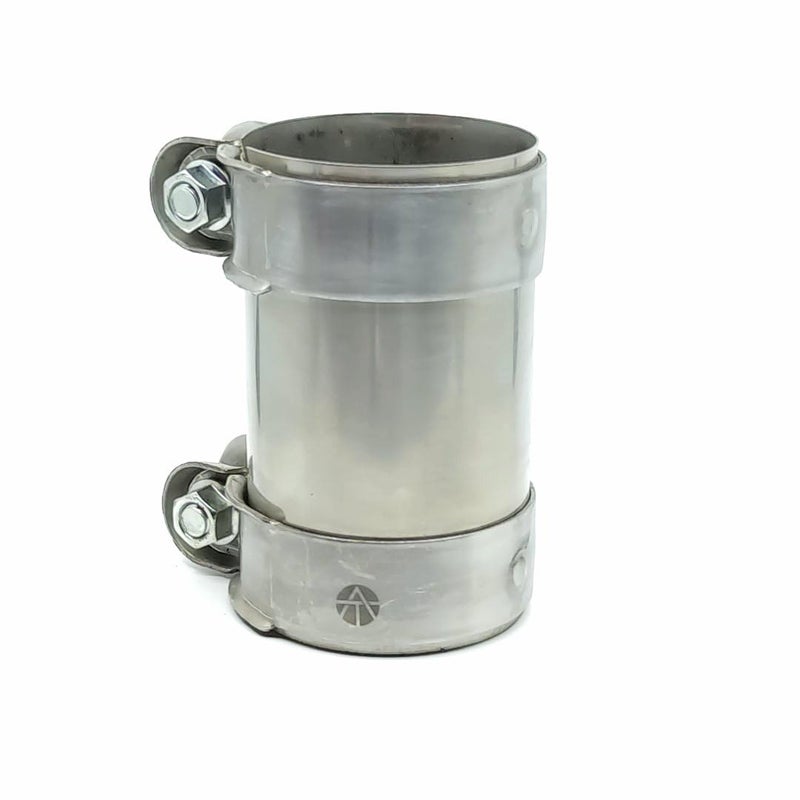 Generic ATO CarConcept Double clamp stainless steel exhaust clamp pipe connection 45 48 50 55 60 65 70 76 mm (diameter 76 mm/L: 125 mm) 