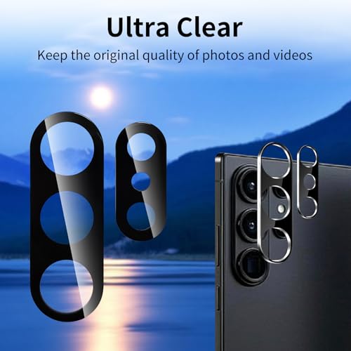 Dengduoduo 3 Pack Camera Lens Protector for Samsung Galaxy S26 Ultra, Tempered Glass Camera Protector Back Lens Cover, Ultra HD, 9H Hardness, Anti-Scratch, Case Friendly[No Affect on Night Shots] - Image 3