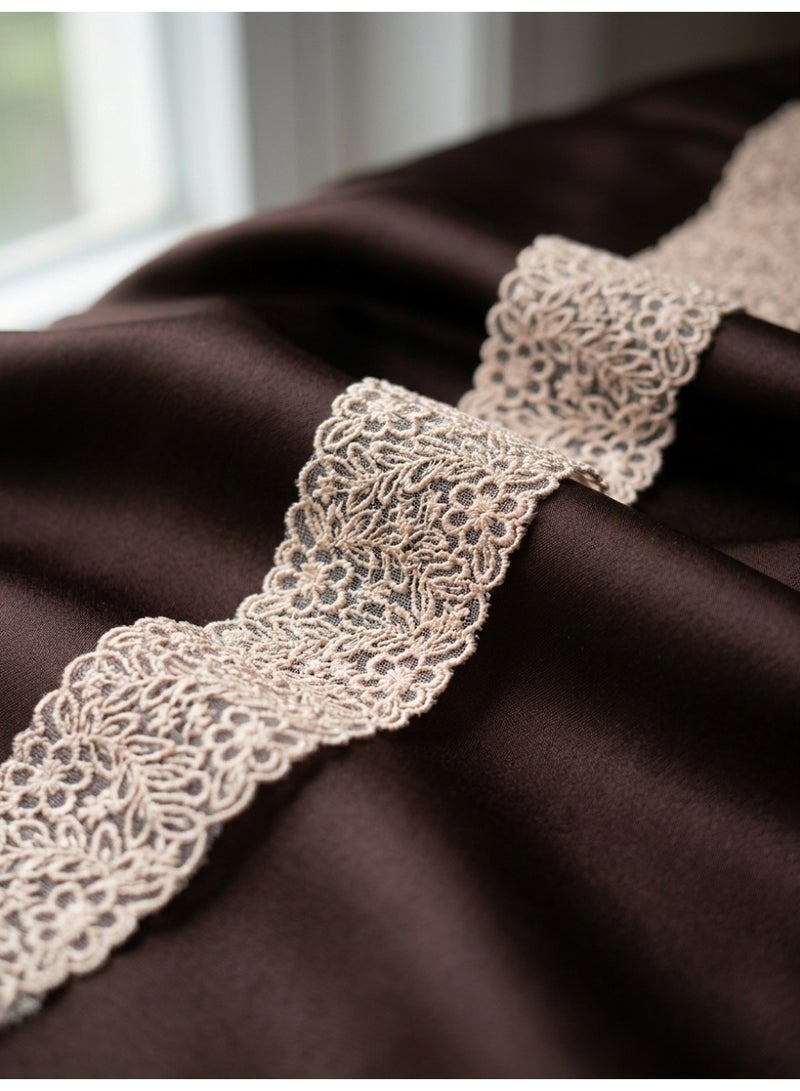 5.5cm Wide Guipure Lace Trim, Flat Floral Embroidery, 15 Yards - Beige(D274) - Image 4