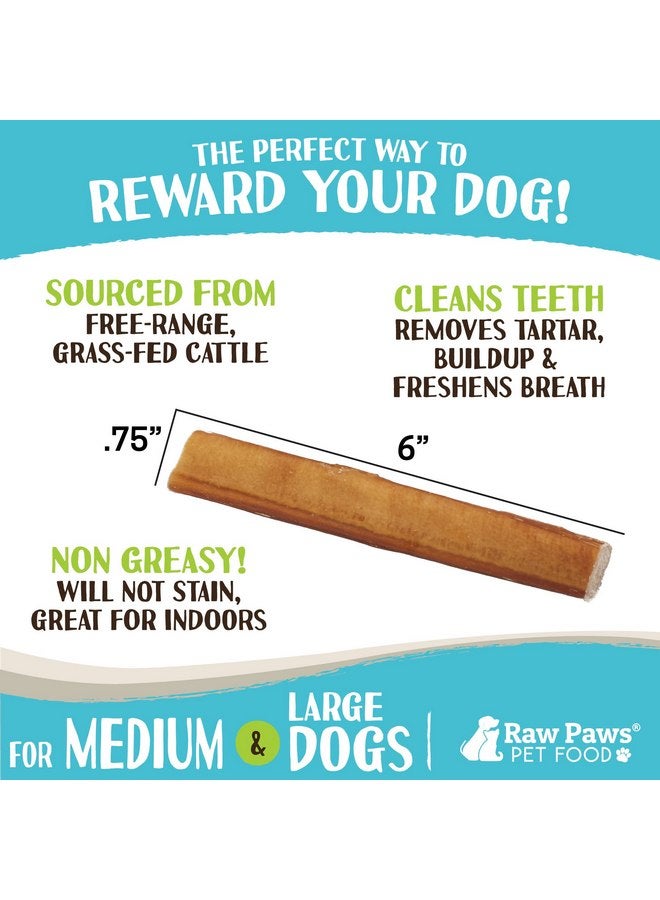 Raw Paws Jumbo Bully Sticks, 6" (5 Pack) - Extra Thick Bully Sticks for Dogs - No Added Hormones, Free Range Cows - Pizzle Sticks for Dogs - Long Lasting Bully Bones for Aggressive Chewers - Image 3