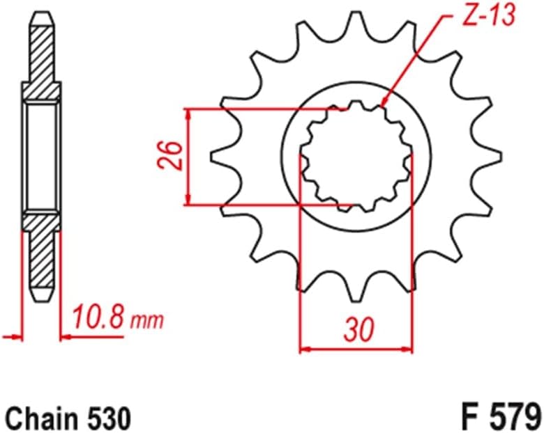 QASULER 530 Motorcycle Front Sprocket Pinion - Image 2