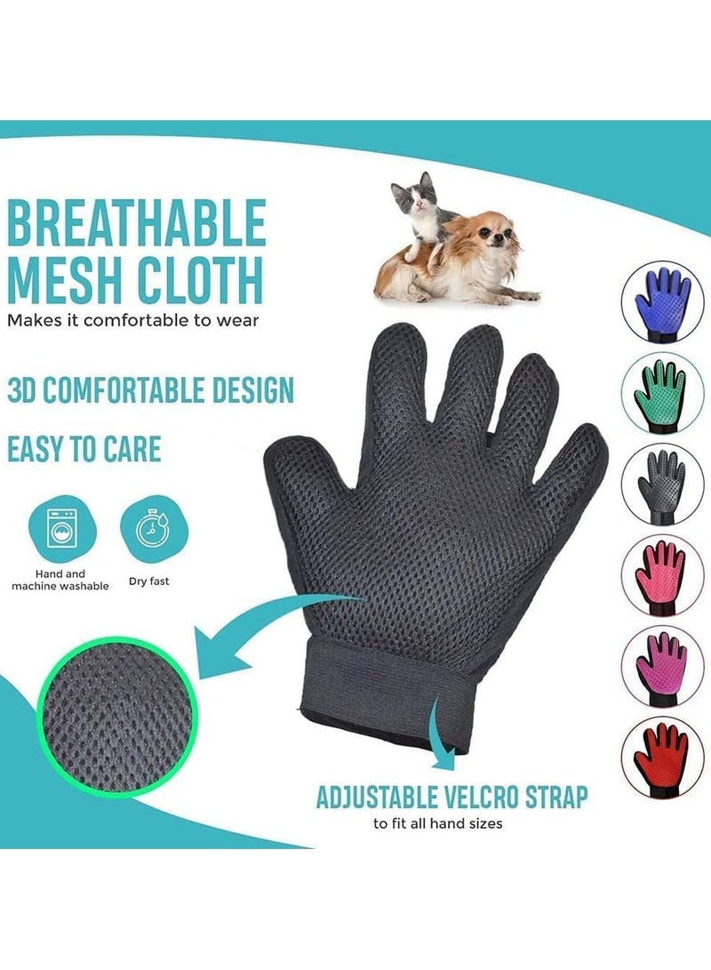 Generic This revolutionary pet grooming and massage glove from this brand is specially designed to remove dead hair and massage cats and dogs, comes in a distinctive blue color.  - Image 3