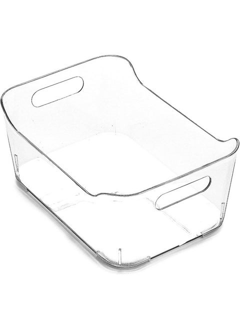 INKULTURE Refrigerator Pantry Organizer and Storage Bins And Ice Cube Holder With Front Handle For Fridge, Kitchen Cabinets, Countertops And Bedroom Etc | Large | Pack of 02