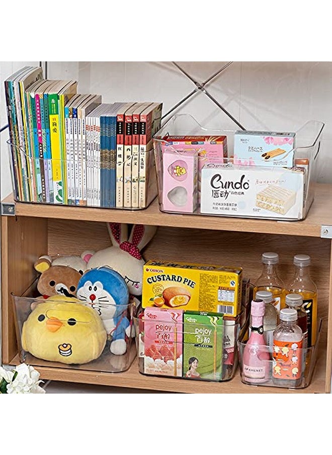 INKULTURE Refrigerator Pantry Organizer and Storage Bins And Ice Cube Holder With Front Handle For Fridge, Kitchen Cabinets, Countertops And Bedroom Etc | Large | Pack of 02