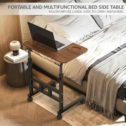 Radiant Multi-Purpose Laptop Table, Study Table| Bed Table| Adjustable Height, Portable for Office, Work Form Home | DIY Table, Easy to Assemble (Wooden with Black Leg) - Image 4