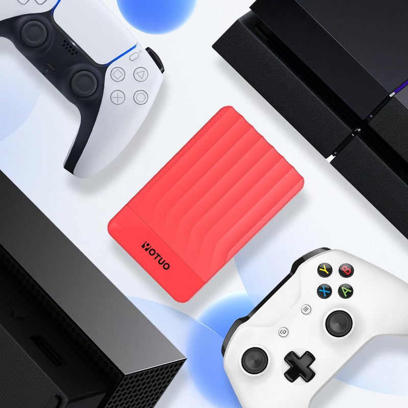 YOTUO Portable External Hard Drive Storage Expansion Mobile HDD USB 3.0 for PC, Mac, Desktop, Laptop, PS4, PS5, Xbox One X/S, Xbox 360, Xbox Series X/S, Office & Game (Red, 500GB) - Image 2