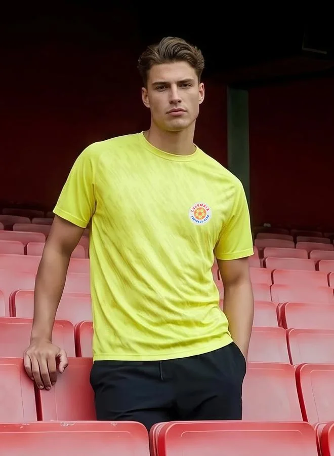 Styli Active Yellow Men Colombia Short Sleeve Jersey FIFA Football T-Shirt for Men | Best Price UAE