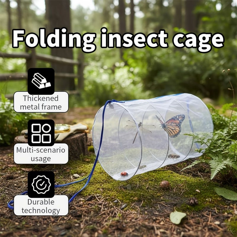 Transparent Insect Observation Habitat Portable Outdoor Bug Cage With Escape Proof Window For Entomology Study Bug Catching Science Education Sturdy Insect Habitat 1pc - Image 3