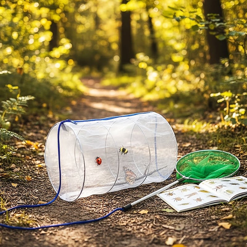 Transparent Insect Observation Habitat Portable Outdoor Bug Cage With Escape Proof Window For Entomology Study Bug Catching Science Education Sturdy Insect Habitat 1pc - Image 1