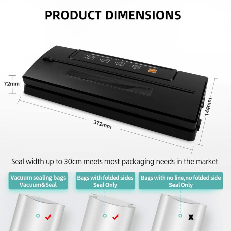 Fresh World Vacuum Packers Vs2201 Heavy Duty Vacuum Sealer Machine 80 Kpa For Food Preservation - Image 5