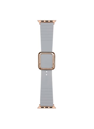Replacement Strap Rose Gold Square Buckle Silicone Watch Band For Apple Watch Series 9&8&7 41mm / SE 3&SE 2&6&SE&5&4 40mm / 3&2&1 38mm Cloud Grey - pzsku/Z07EE4FF3CD4982E3085CZ/45/_/1714875601/b5f50e0f-4abf-43cd-8d04-0d3ecba80033