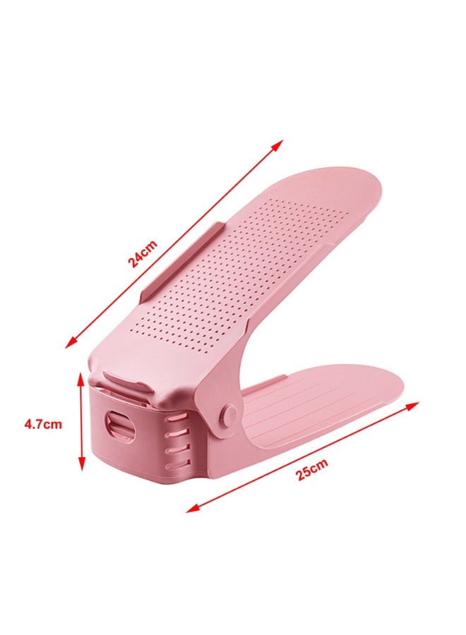 6-Piece Shoe Slots Organizer Shoe Stacker,Pink - Image 2