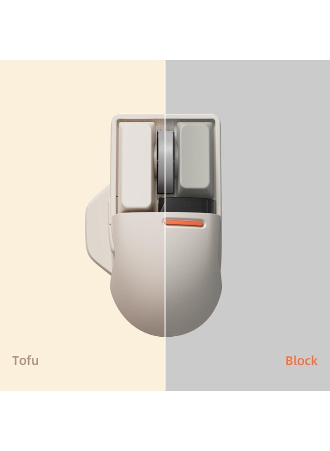 لوفري ماوس لاسلكي LOFREE Touch PBT مزود بمستقبل USB، وتقنية بلوتوث، واتصال سلكي، وقابل لإعادة الشحن، ودقة 4000 نقطة في البوصة، وشاشة OLED متوافقة مع الأسطح الزجاجية لأجهزة Mac وWindows PC والكمبيوتر المحمول/الكمبيوتر المكتبي، لون رمادي كلاسيكي - Image 2