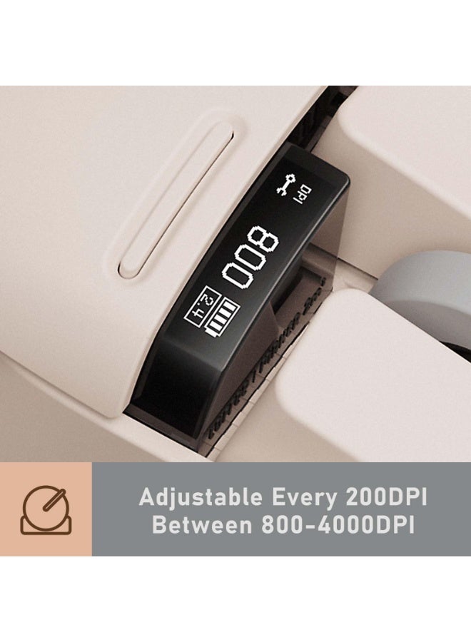 لوفري ماوس لاسلكي LOFREE Touch PBT مزود بمستقبل USB، وتقنية بلوتوث، واتصال سلكي، وقابل لإعادة الشحن، ودقة 4000 نقطة في البوصة، وشاشة OLED متوافقة مع الأسطح الزجاجية لأجهزة Mac وWindows PC والكمبيوتر المحمول/الكمبيوتر المكتبي، لون رمادي كلاسيكي - Image 4