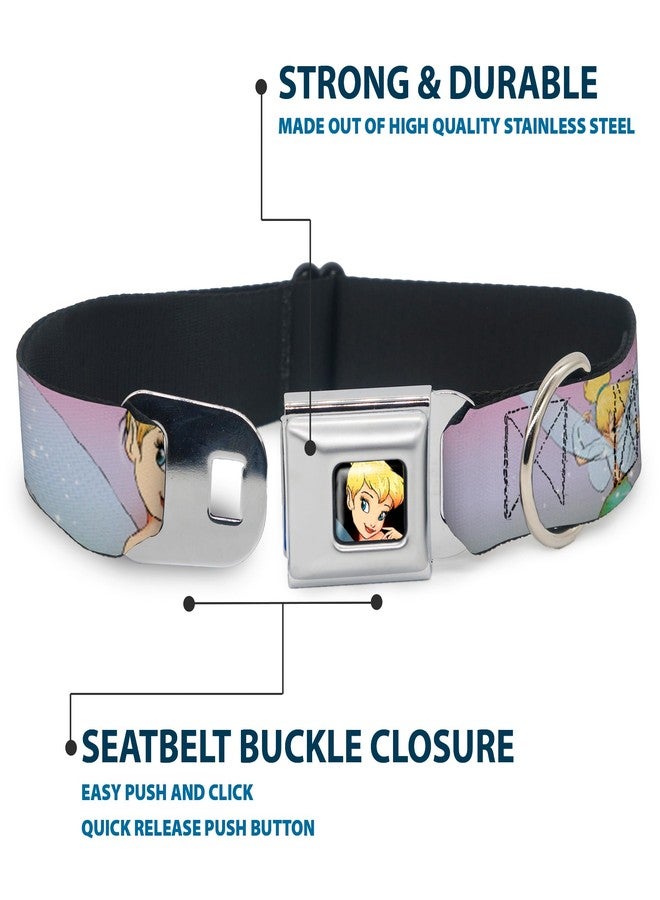 Buckle Down Buckle-Down Dog Collar Seatbelt Buckle Tinker Bell Poses Purple Pink Fade 15 to 26 Inches 1.0 Inch Wide - Image 4