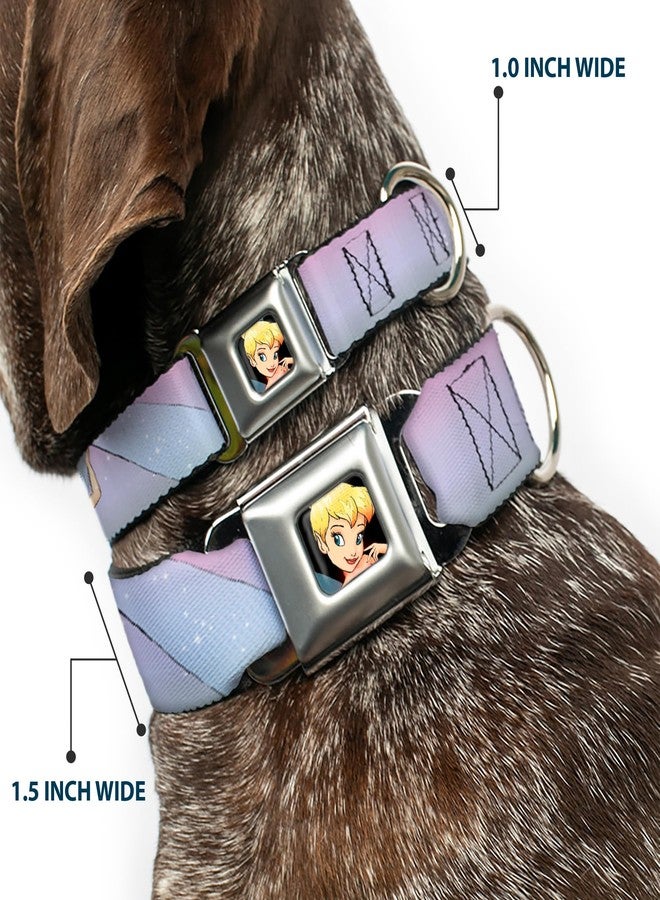 Buckle Down Buckle-Down Dog Collar Seatbelt Buckle Tinker Bell Poses Purple Pink Fade 15 to 26 Inches 1.0 Inch Wide - Image 2
