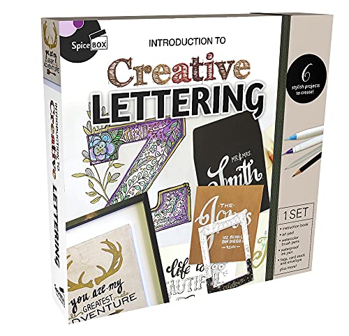 SpiceBox Adult Art Craft Hobby Kits Introduction to Creative Lettering - Image 1