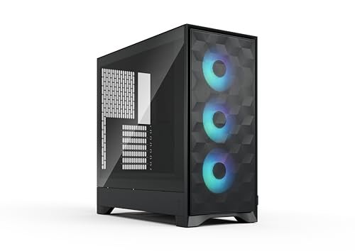 Fractal Design Pop 2 Air Black RGB - Tempered Glass - Performance Airflow PC Gaming Case - Mesh Front Panel - Three 120 mm RGB Fans Included - Spacious Interior - ATX/mATX/ITX Motherboard Support - Image 1