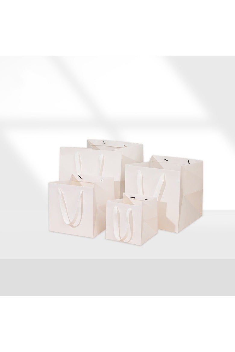 بي إيان مربع أسفل الكرتون الأبيض كيس Tote - بريميوم 230GSM ماتي النهاية، رطوبة مقاومة وتخصيص (15 سم إلى 30 سم) - مثالية للزهور والهدايا والتغليف المخبز - Image 3