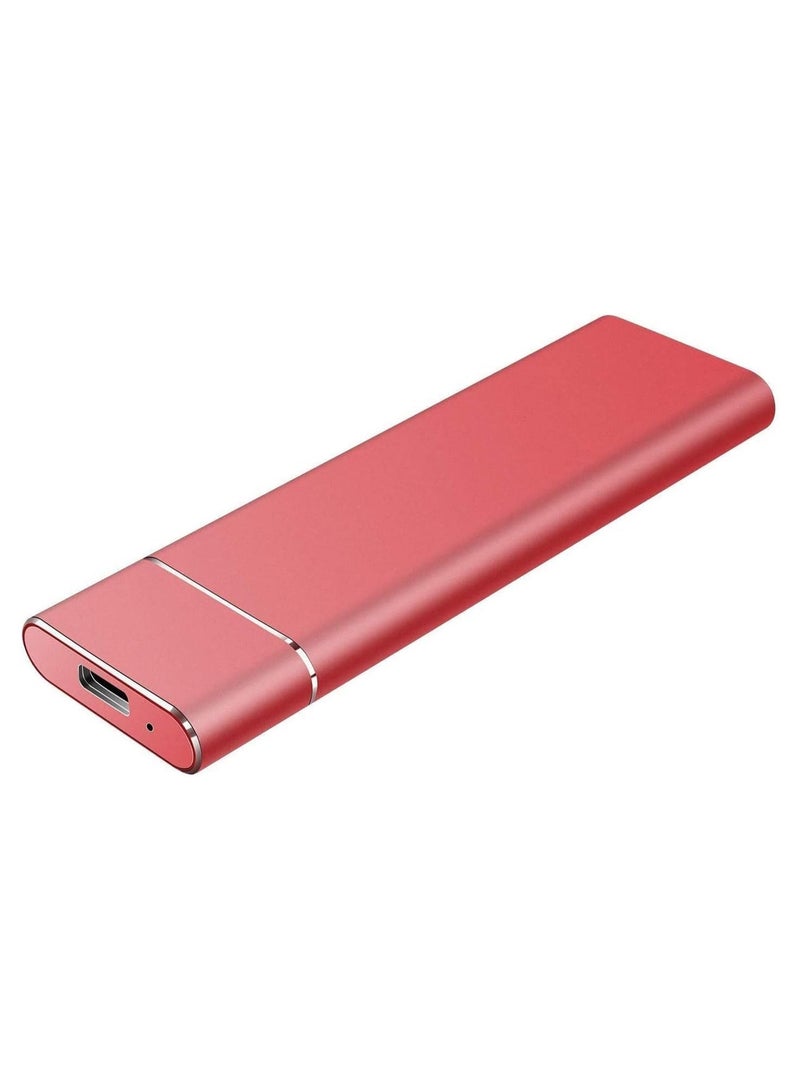 Portable External SSD USB 2.0 Type-C Solid State Drive, 1TB / 2TB High Speed Storage Compatible with Mac Laptops & Desktop PC, Red, LN2 - Image 1