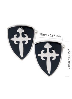 Crusader Battle Shield Cufflinks For Men Black Tone Men'S Cuff Link Set For Wedding Shirt Party Business Birthday Anniversary Dress - pzsku/Z07EE98AA503A3B2797F1Z/45/_/1718182709/ddb4f208-c0a6-4c66-927d-f9d8714615e8