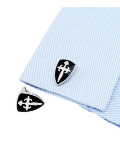 Crusader Battle Shield Cufflinks For Men Black Tone Men'S Cuff Link Set For Wedding Shirt Party Business Birthday Anniversary Dress - pzsku/Z07EE98AA503A3B2797F1Z/45/_/1718182712/7c81125b-88ed-404e-8d9a-b55cf45b7c94