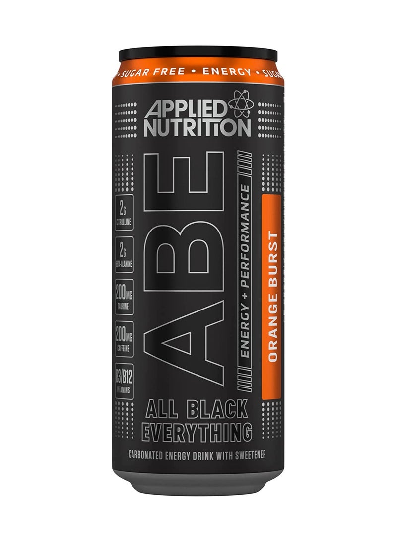 Applied Nutrition Abe Pre Workout Cans - Performance Drink, Abe Carbonated Beverage Sugar Free With Caffeine -330Ml  - Image 1