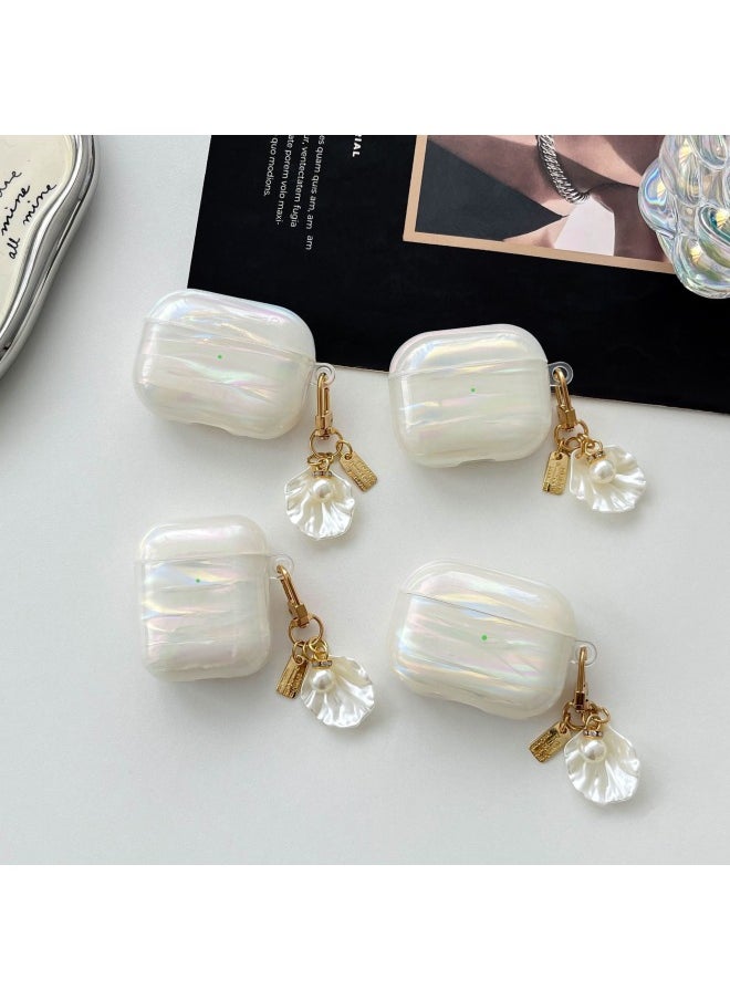 Generic - Suitable For AirPods 4 Earphone Protective Cover Simple Shell Tpu Soft Shell Apple Pro2 Pearl Pendant-Color:Black-Applicable Models:Airpods Pro2 - Image 1