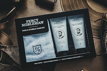 Percy Nobleman Percy Nobleman Face Stubble Care Kit by Percy Nobleman A Mens Gift Set For Skin Care Moisturiser Wash and Face Towel Kit - Image 4