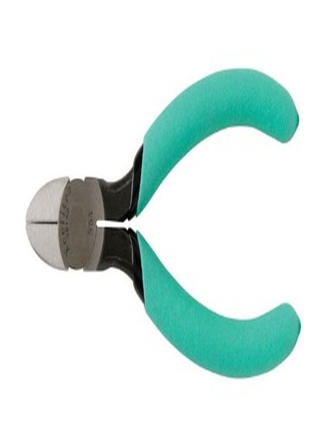 Xcelite S54N Diagonal Lead Cutter, Standard Jaw, 4-1/2" Length, 5/8" Jaw Length, Green Cushion Grip Handle - Image 2