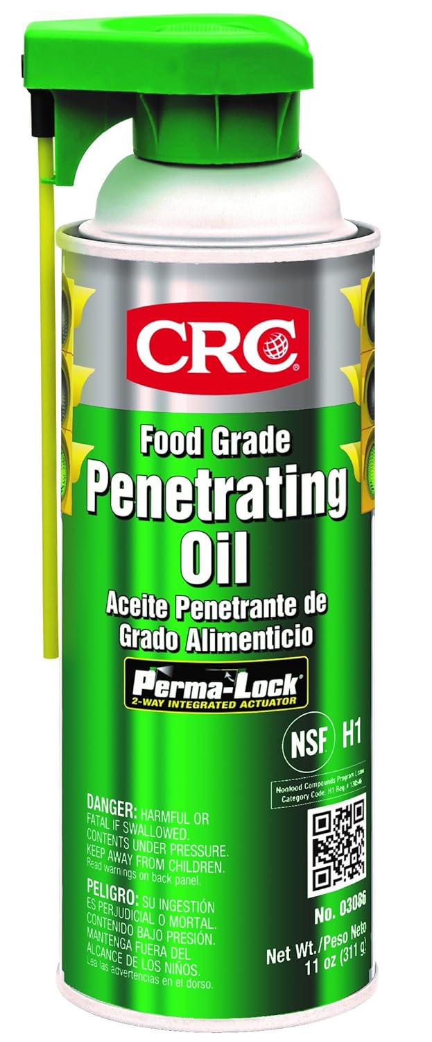 CRC Food Grade Penetrating Oil 03086  Pack of 12 11 Wt Oz General Purpose Lubricant for Food Processing Equipment