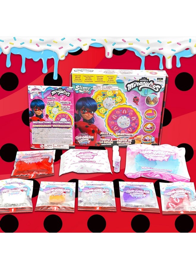 Miraculous - Ladybug Sprinkles N' Slimy Kit - Diy Jelly Pie Slime With Pie Plate, Slime, Fruit Slices, Toppings - Fun And Creative Craft Kit, Interactive Safe & Non-Toxic Ingredients - Image 1