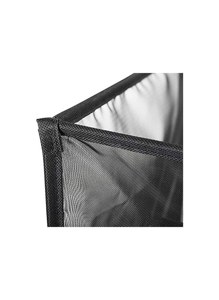 SYOSI Mesh Pop Up Laundry Basket, Collapsible Hamper with Durable Handles, Foldable Storage for Kids Room, College Dorm, Travel, and Bathroom Organizer (Black) - Image 5