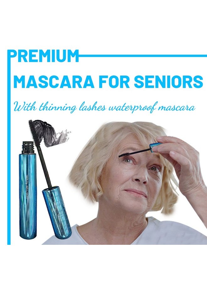fupah Mascara for Older Women 60 Plus, Mascara for Women over 60 with Thinning Lashes, Waterproof Mascara Black, Hypoallergenic Tubing Mascara Black Volume and Length for Sensitive Eyes (1 Pack)  - Image 2