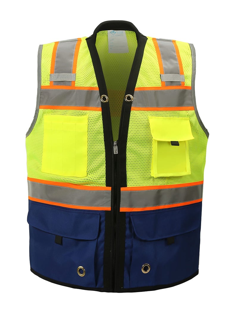 ShineBright Shine Bright Safety Vest - High Visibility with Reflective Straps and Pockets – Premium, Soft, Durable, and Breathable – ANSI CLASS 2 (Size XL, Royal Blue) - Image 1