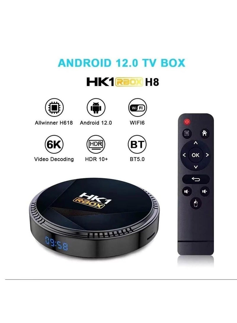 HK1 RBOX H8 TV Box android 12 Allwinner H618 2G 16G WIFI6 4K BT5.0+ Dual band wifi - Image 1
