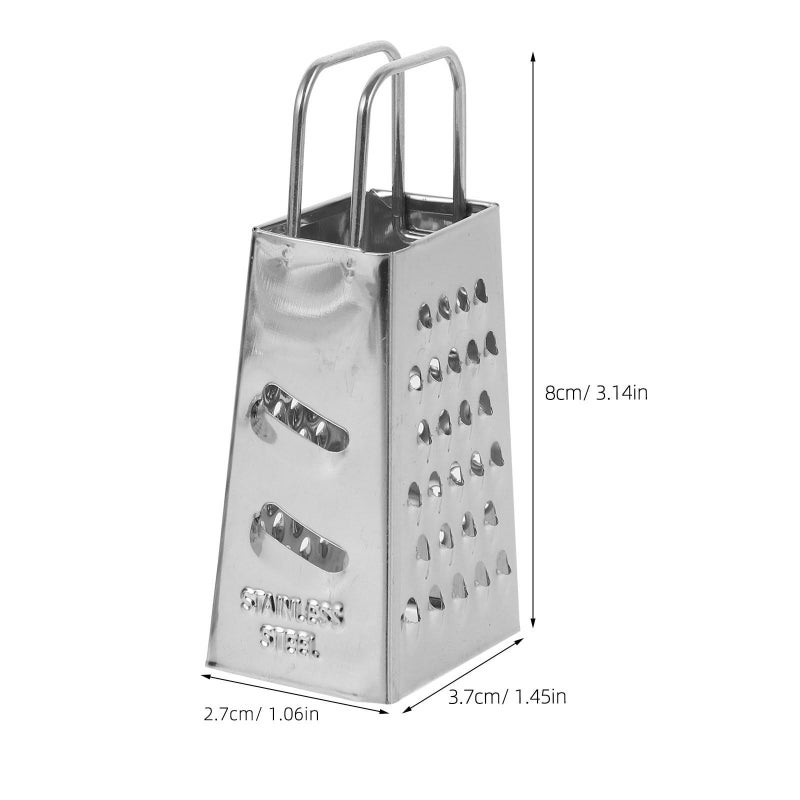 4 Pcs Stainless Steel Cheese Grater Set with Handle for Vegetables Chocolate Lemon Zesting - Image 3
