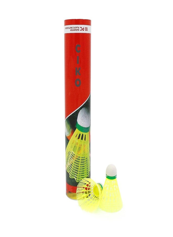 Ciko عبوة من 10 كرات ريشة تنس بلاستيكية للأطفال من سيكو - Image 1