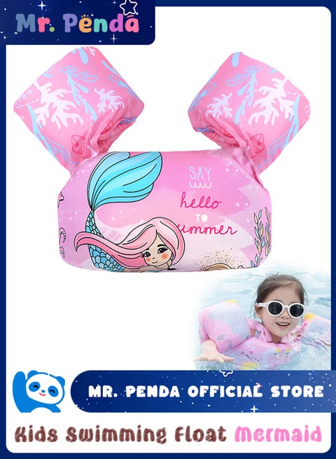 عوامة سباحة للأطفال بوزن من 10 إلى 25 كغمر، عوامة سباحة للأطفال ممتعة الارتداء مع أجنحة مائية للذراعين، مستلزمات الشاطئ للأولاد والبنات بعمر 2-6 سنوات
