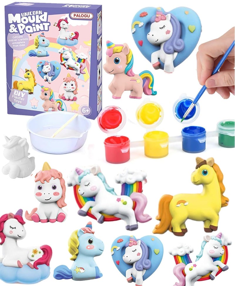 SUPER TOY DIY Mould and Paint Craft kit, Paint Your Own Unicorn Painting Kit Plaster Figurine Set with Pigments, Palette & Mold Art & Craft Set - Educational Toys for 3-12+ Year Old Boy & Girl - Image 1