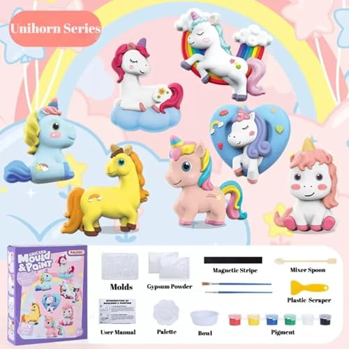 SUPER TOY DIY Mould and Paint Craft kit, Paint Your Own Unicorn Painting Kit Plaster Figurine Set with Pigments, Palette & Mold Art & Craft Set - Educational Toys for 3-12+ Year Old Boy & Girl - Image 2