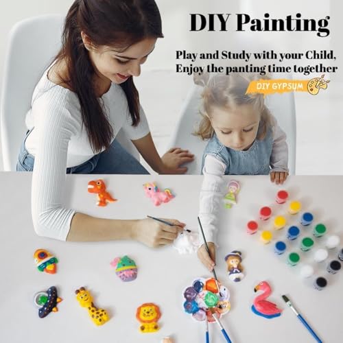 SUPER TOY DIY Mould and Paint Craft kit, Paint Your Own Unicorn Painting Kit Plaster Figurine Set with Pigments, Palette & Mold Art & Craft Set - Educational Toys for 3-12+ Year Old Boy & Girl - Image 5