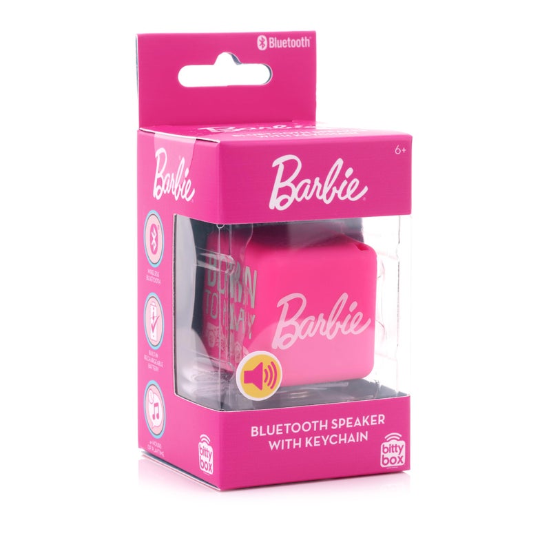 Bitty Boomers Mattel: Barbie - Barbie Phrases - Bitty Box 1.3 Inch Keychain Bluetooth Speaker - Image 2