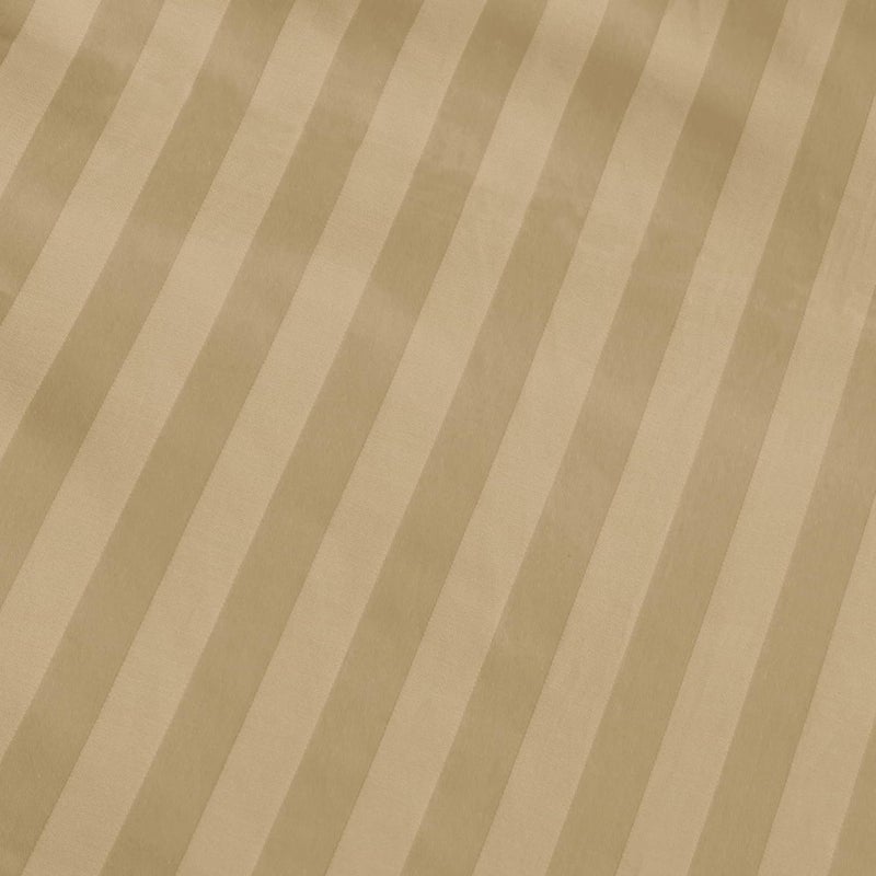 Aristocrat 4-Piece Stripe Microfiber Duvet Cover Set | Queen | Includes 1 Duvet Cover (220x240cm), 1 Deep Pocket Fitted Sheet (180x200+30cm) & 2 Pillowcases (53x75+15cm) | Ultra Soft, Breathable & Wrinkle Resistant | beige - Image 3