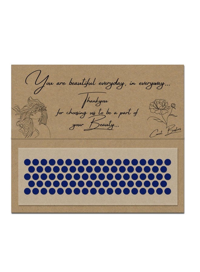 Comet Busters Bindiful Dailywear Navy Blue Velvet Round Bindis for Women (8mm) (bf252) (Pack of 1) - Image 3