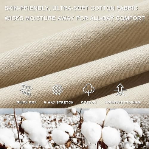 Willit Women's Capris Pants Cotton Yoga Capri Casual Lounge Pants Wide Leg Workout Sweatpants with Pockets 20" Khaki L - Image 4